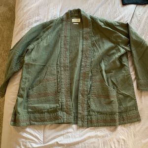 Green stitch cardigan
